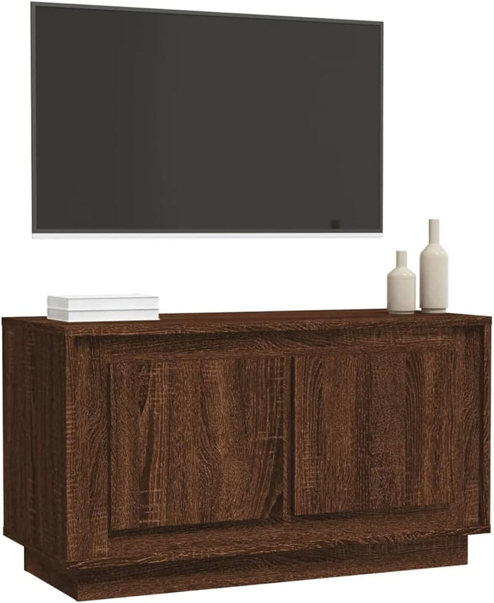 Tidyard TV Schrank mit 2 Fächern Versehen Lowboard Fernsehtisch Fernsehschrank TV Möbel Holzwerkstof