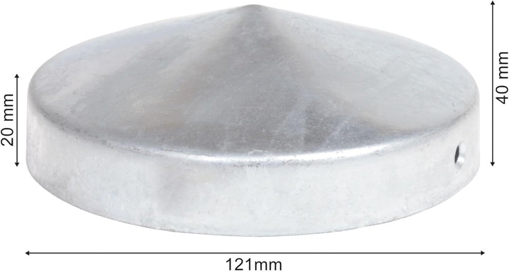 8 x PFOSTENKAPPE RUND STAHL FEUERVERZINKT 121 MM DURCHMESSER 8 121 mm, 8 121 mm