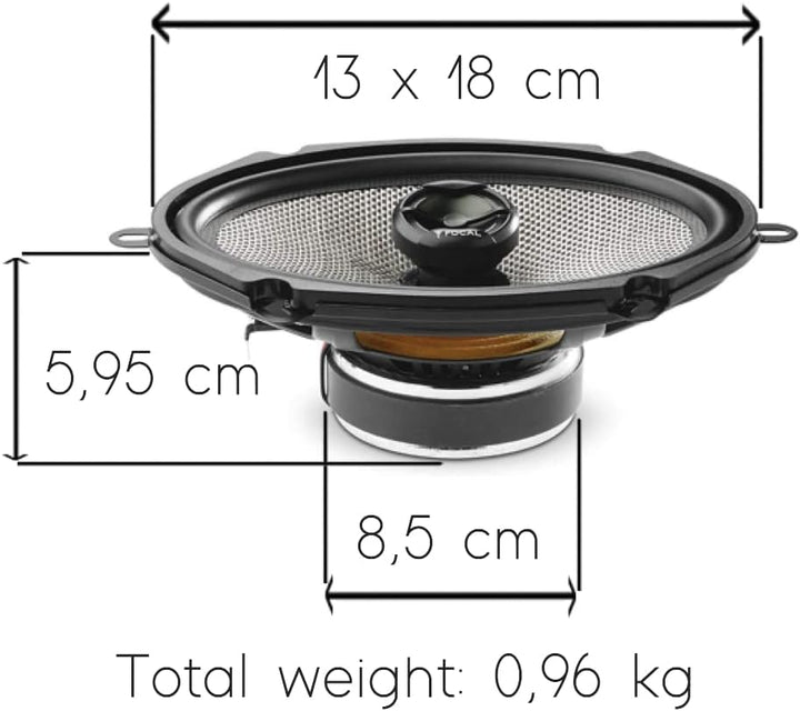 KIT Set FÜR Focal Access 570AC 570 AC 2 ovale Koaxiallautsprecher 2-Wege 5 x 7 13 x 18 cm 60 Watt RM