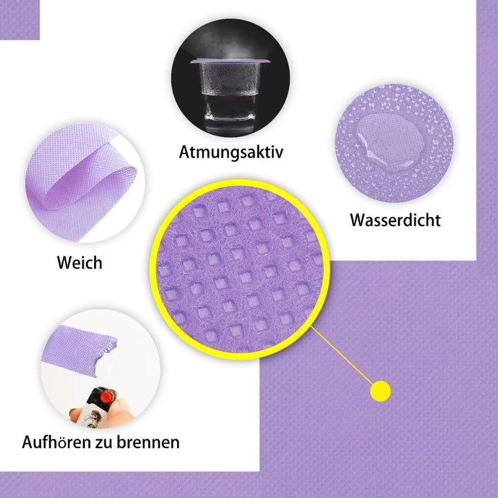 Tischdeckenrolle, 0.8 × 25M, Helles Lila, Einweg Vlies Stoffähnlich Tischdecke Rolle, Meterware Tisc