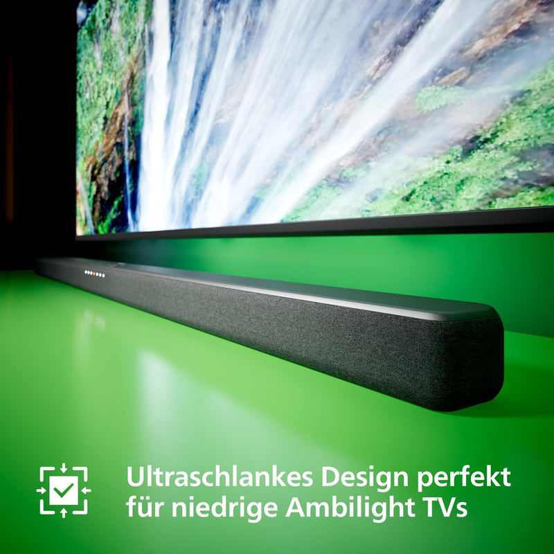 Philips TAB6309 Soundbar 2.1 mit drahtlosem Subwoofer - 2,1 Kanal 320W, DTS Virtual X, Bluetooth 5.4