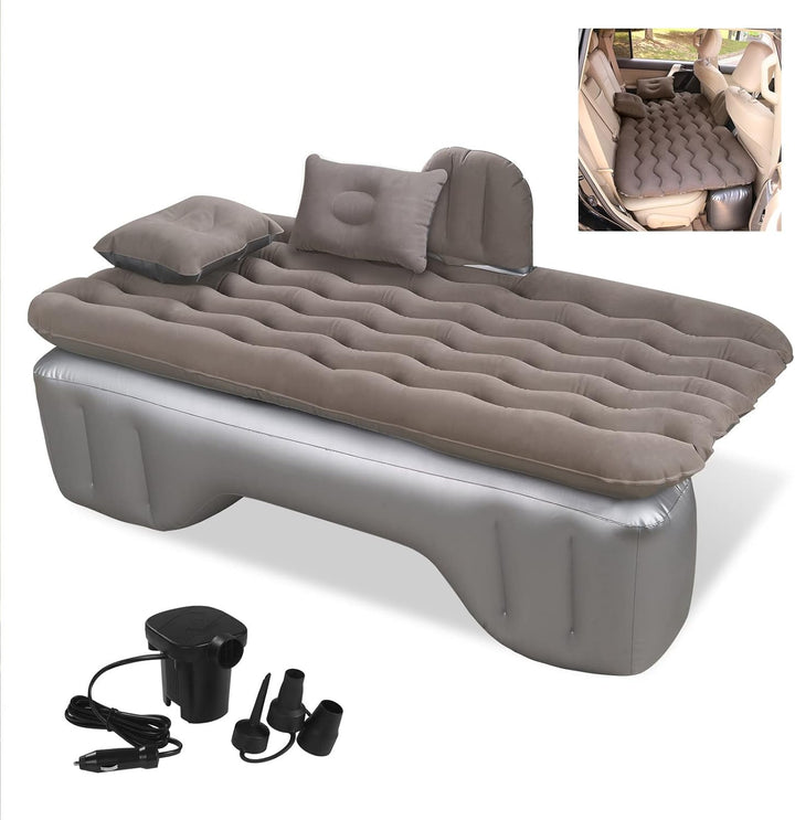 Auto Luftmatratze 128x70cm Aufblasbare Matratze für Rücksitz & Kofferraum, Tragbares Auto Reisebett