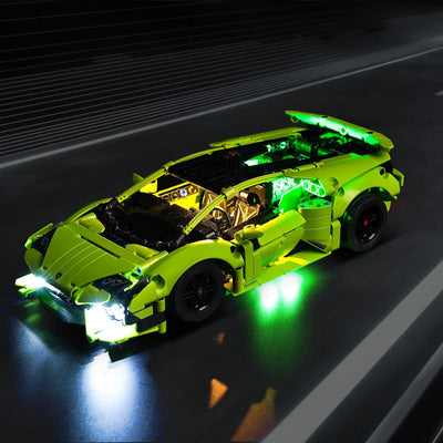 LocoLee Licht Kompatibel mit Lego Lamborghini Huracán Tecnica, Led Beleuchtungs Compatible with Lego