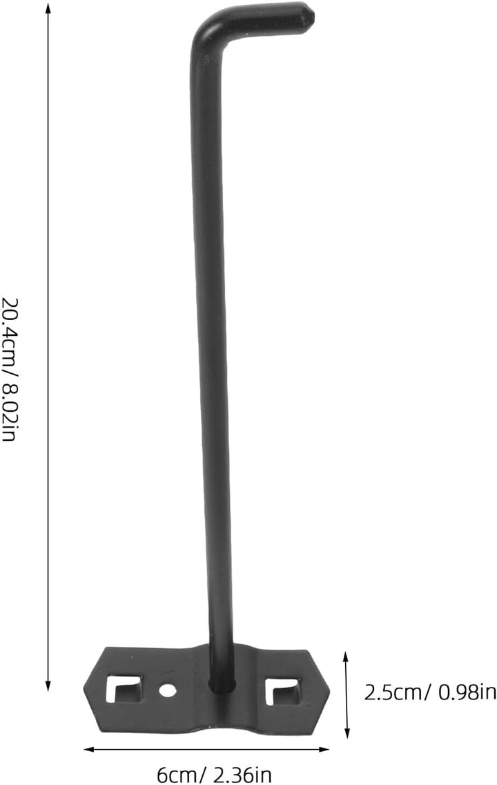 Ipetboom 10 Stück 10 Stück Schwarze Lochwandhaken 20cm Vierkantloch Metall für Verkaufsregale Werkze
