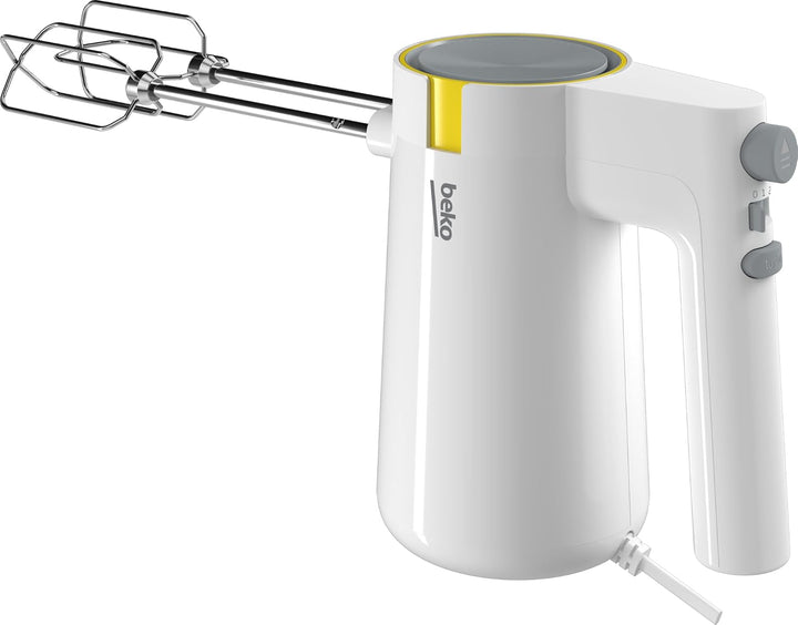 Handrührgerät 425 Watt 5 Geschwindigkeitsstufen + Turbo, Rührbesen + Haken, Edelstahl, LV-beständig,