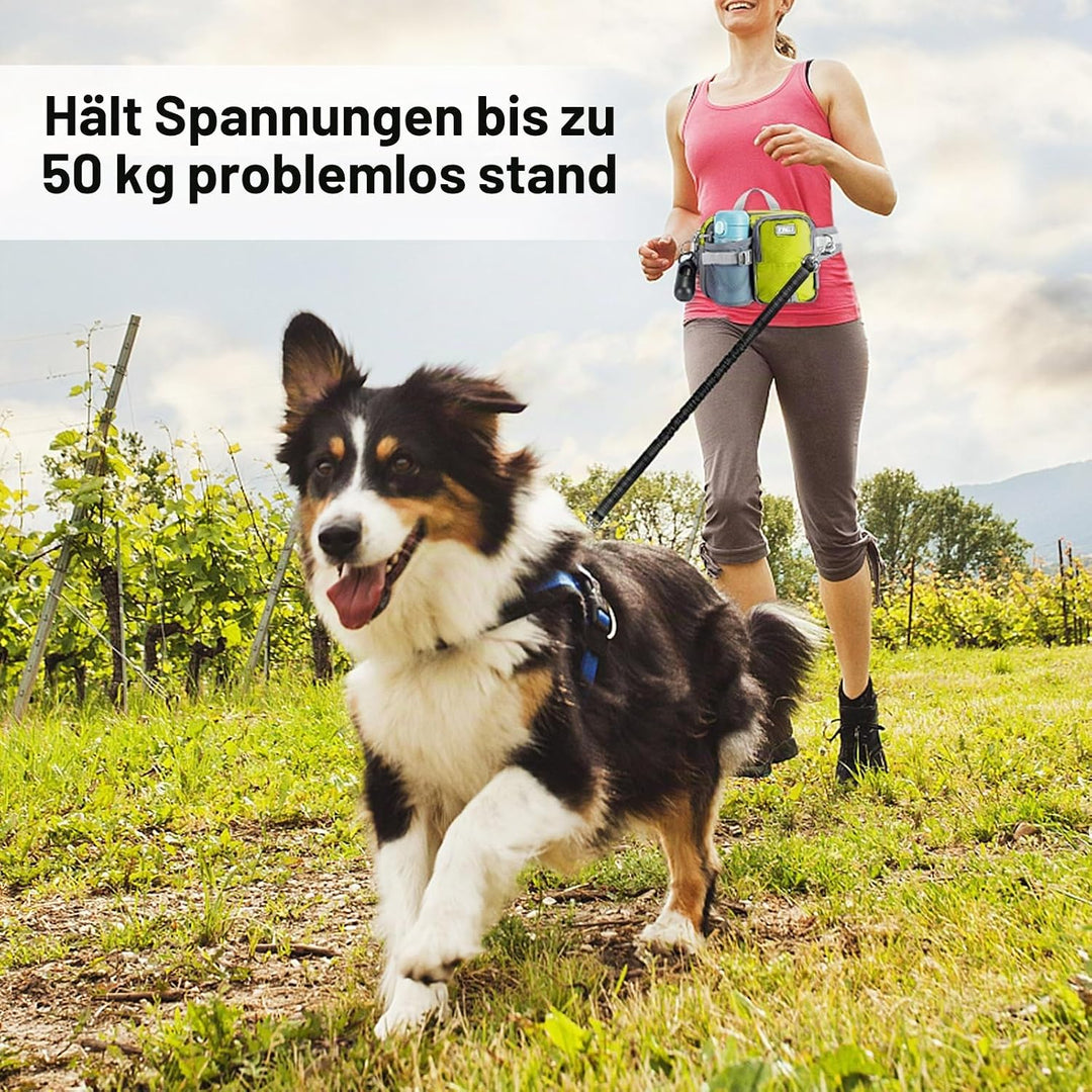 ETACCU Joggingleine Hunde mit Bauchgurt, Freihandleinen Jogging Hundeleine für grosse und mittelgros