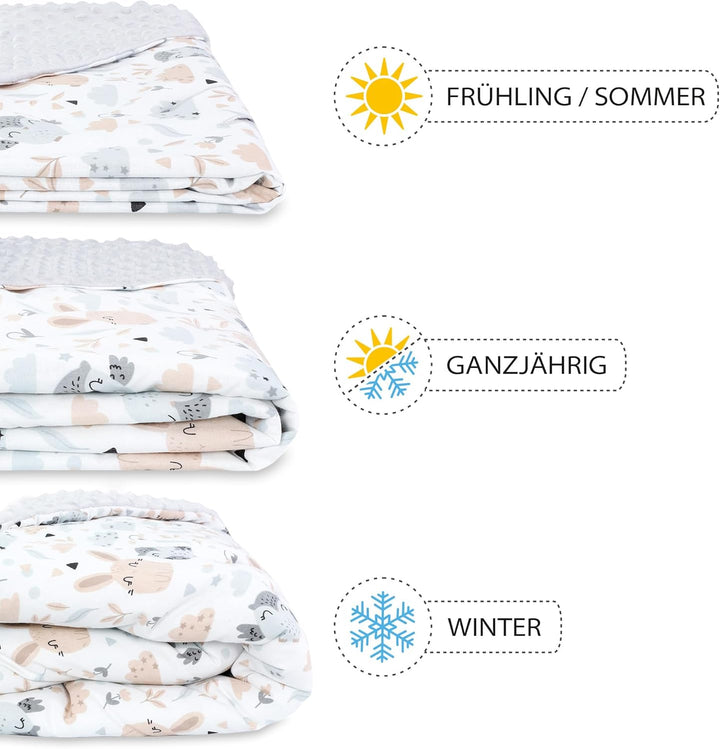 Einschlagdecke Babyschale Decke Kinderwagen 90x90cm - universal Baby Babydecke für Buggy Autositz So