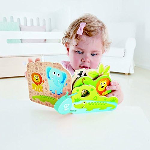 Hape International E0047 Baby-Buch Tiere in der Wildnis Display, Multicolored