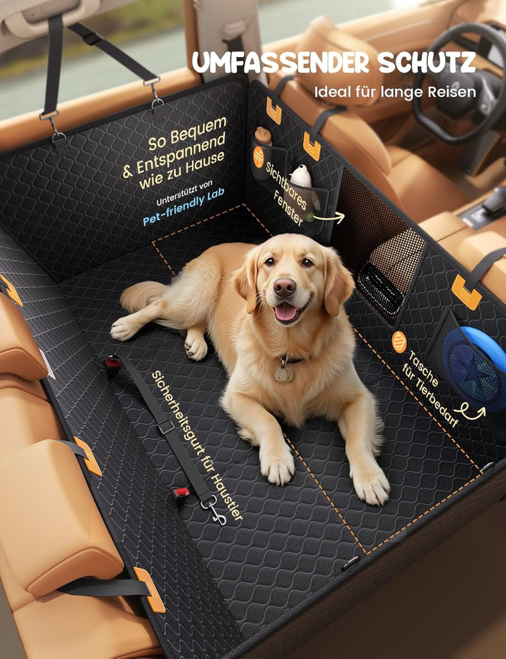 Lamicall Hundedecke Auto Rückbank, Autoschondecke Hund - [TOP Reissfestigkeit] wasserdichte Hundemat