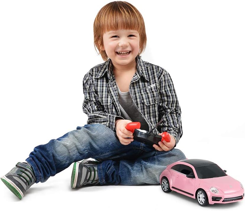 Rastar ferngesteuerter Volkswagen Käfer, Massstab 1:24, Kinder ferngesteuertes Rennauto, rosa Spielz