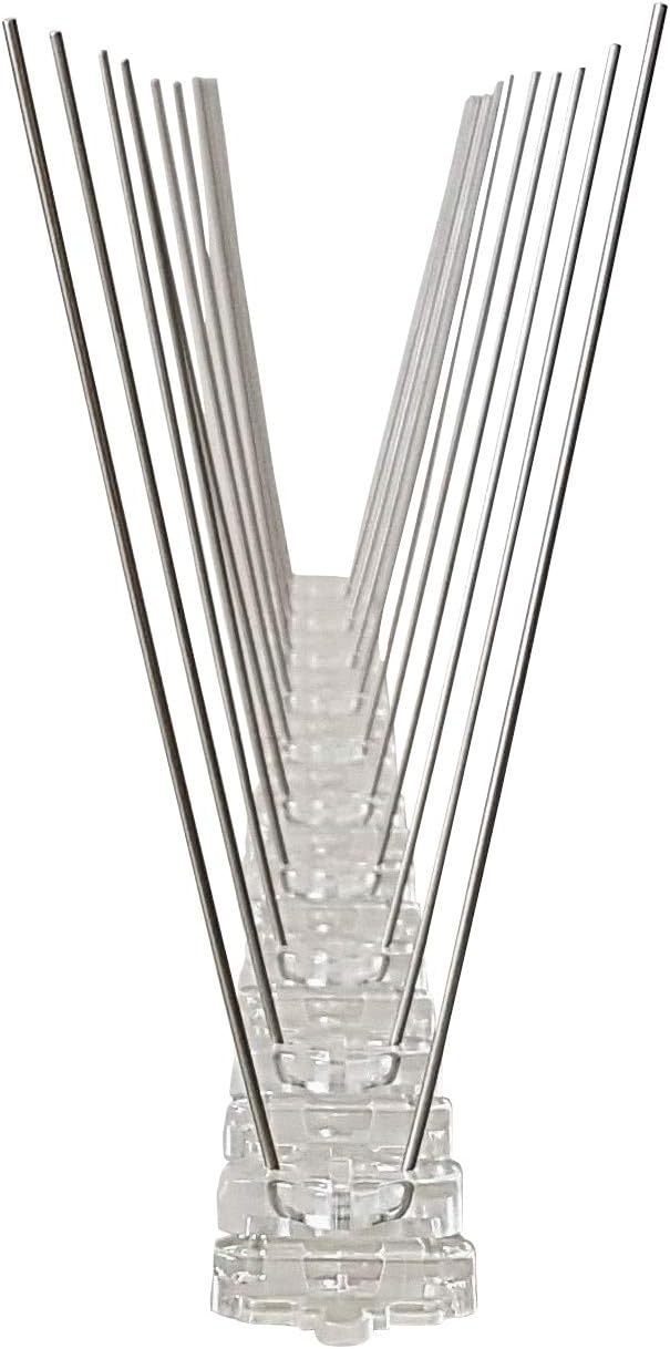 10 Meter Vogelabwehr, Taubenabwehr/ 2-reihig/ 20 Elemente a 50 cm/Taubenspikes aus Edelstahl auf UV-