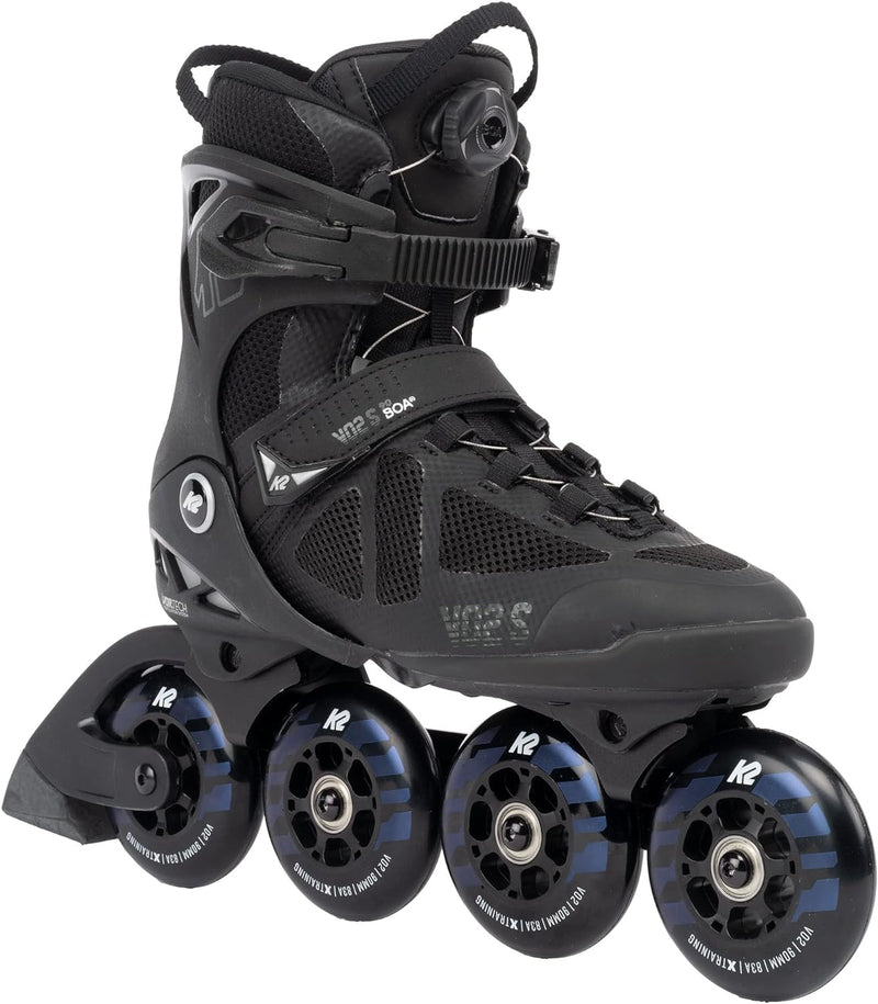 K2 Unisex – Erwachsene Vo2 S 90 Boa Inline Skates EU: 46 (UK: 11 / US: 12) black - night, EU: 46 (UK