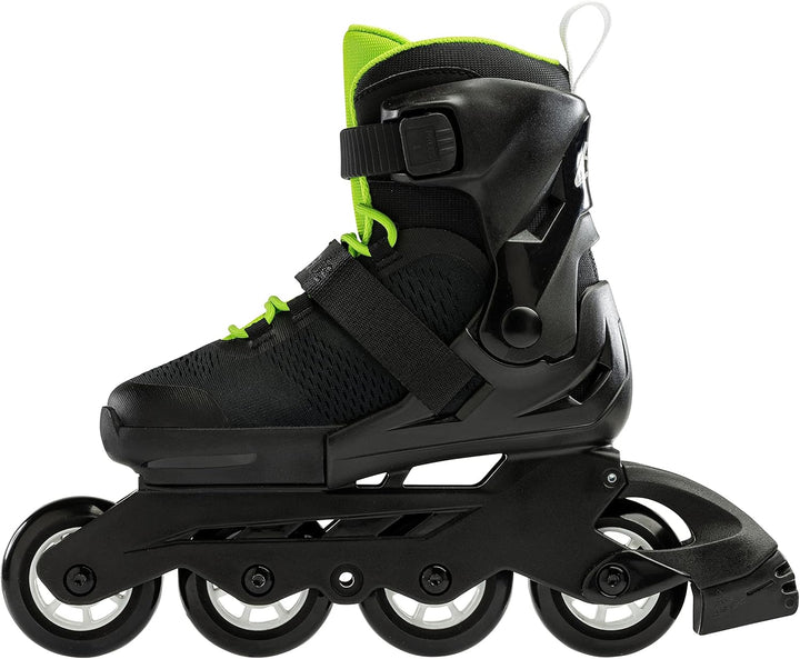 Rollerblade Unisex Jugend Microblade Inline-Skates EU: 28-32 (UK: 10J-13J / US: 11J-1) SCHWARZ/GRÜN,