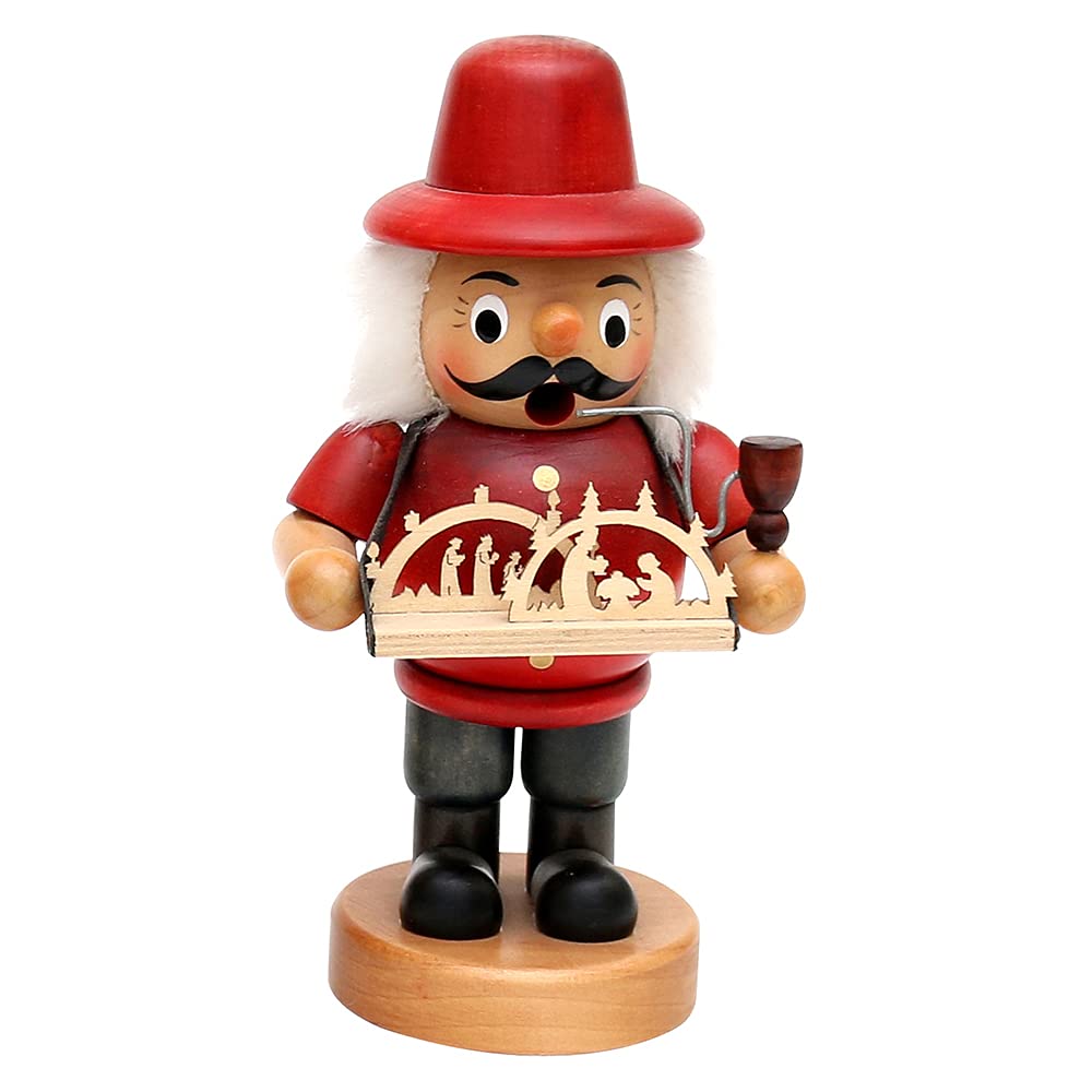 **** Räuchermann als Schwibbogenhändler, ca. 19 cm 19 cm Schwibbogenhändler, 19 cm Schwibbogenhändle