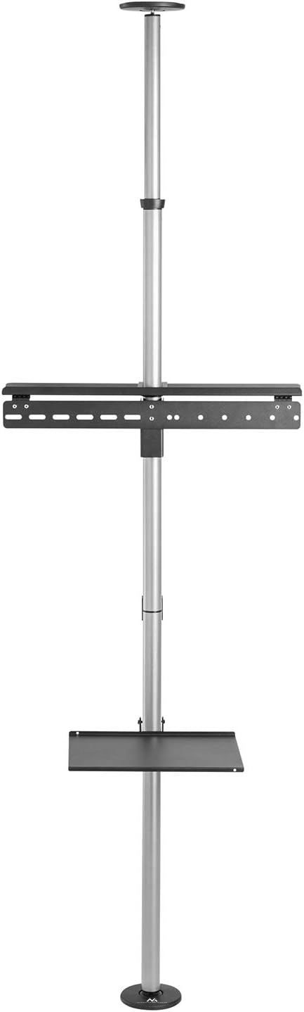 Maclean MC-791N TV Halterung mit Ablage Decken-Bodenbefestigung Teleskophalter OLED QLED LCD LED Pla