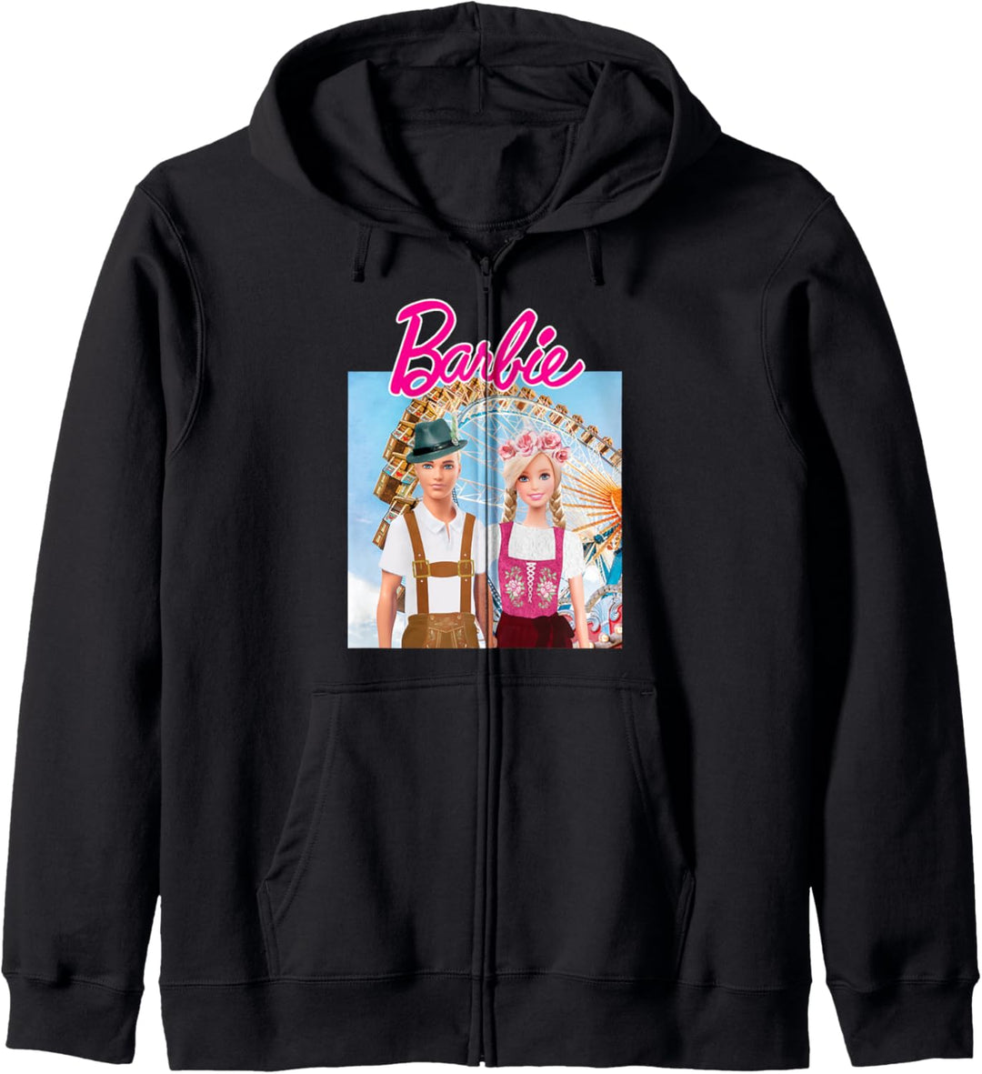 Barbie Ken Dirndl Lederhosen Oktoberfest Wiesn Sweatshirt Kapuzenjacke