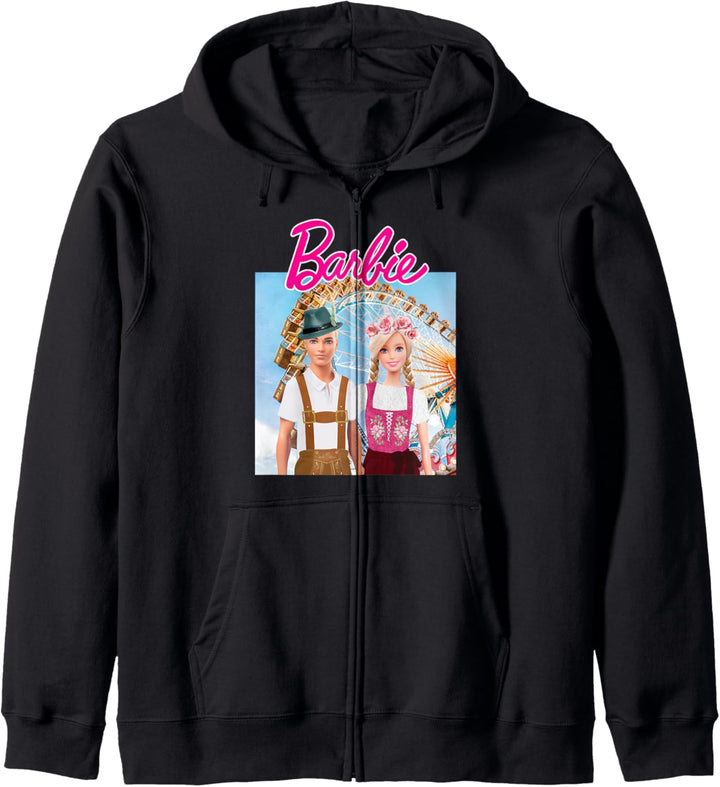 Barbie Ken Dirndl Lederhosen Oktoberfest Wiesn Sweatshirt Kapuzenjacke