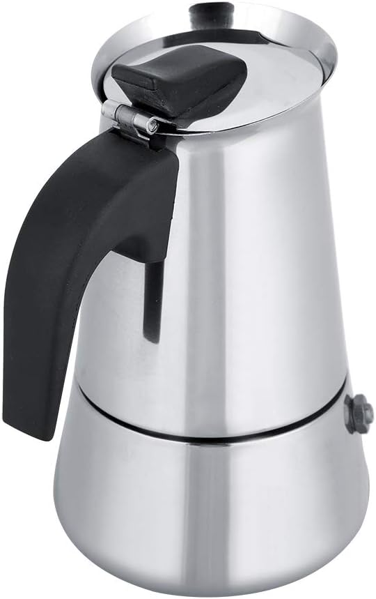 Espressokocher Edelstahl, 2/4/6/9 Tassen Mokkakanne für Gasherd, Induktion und Herdplatte, Italienis