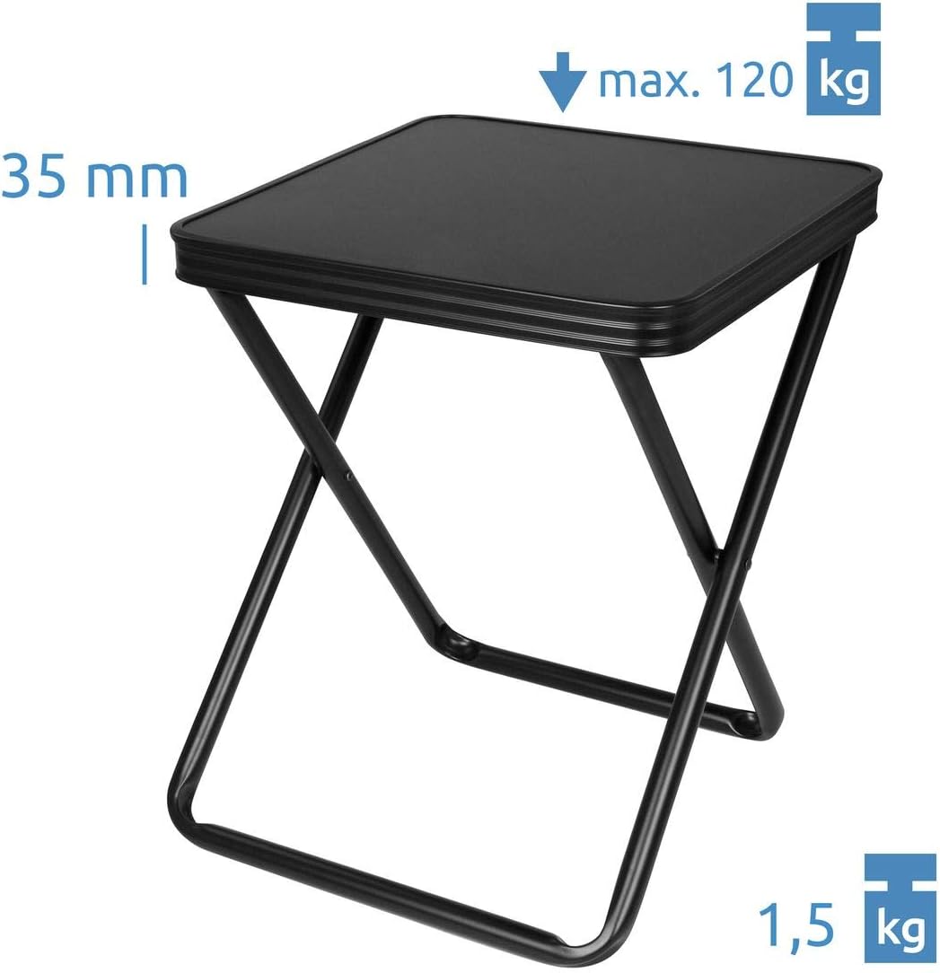 your GEAR Tavolino 3D Campinghocker mit Abnehmbarer Tischplatte, Aluminium Klapphocker, Beistelltisc