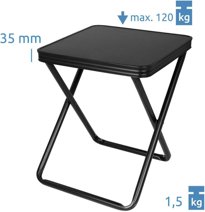 your GEAR Tavolino 3D Campinghocker mit Abnehmbarer Tischplatte, Aluminium Klapphocker, Beistelltisc
