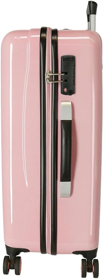 Disney Minnie the Sound of Nature Rosa Koffer-Set, 55/68 cm, starres ABS-Seitenkombinationsschloss,