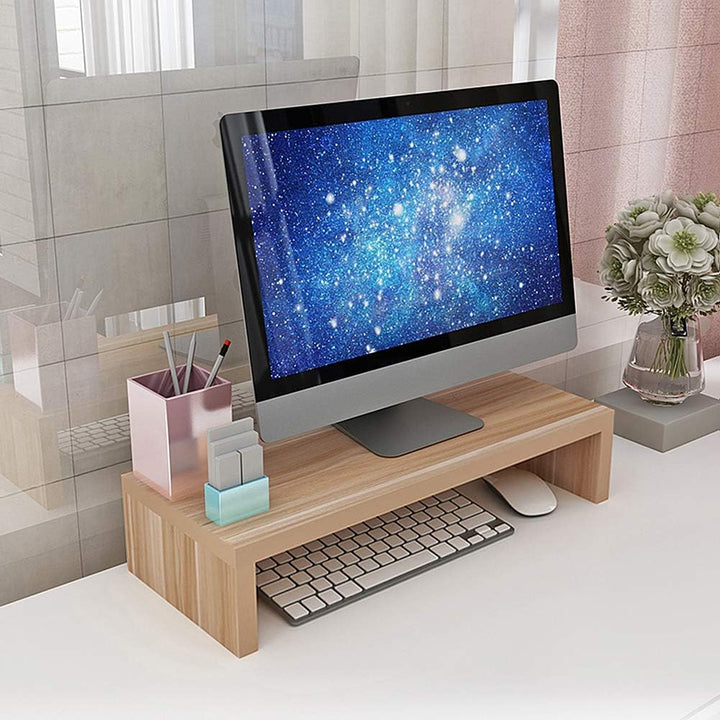 Monitorständer für Schreibtisch Holz, Computerständer für Desktop-Monitor Erhöhung Schreibtisch Comp