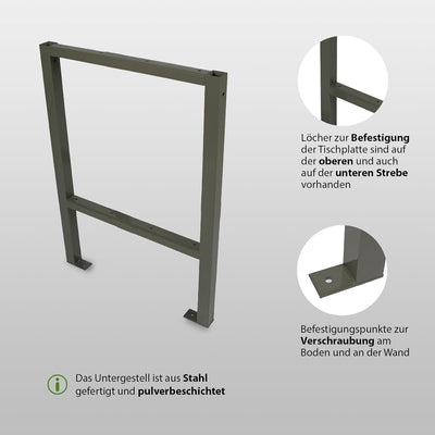 TrutzHolm Werktisch Untergestell Paar Werkbank 200kg (Anthrazit), Anthrazit