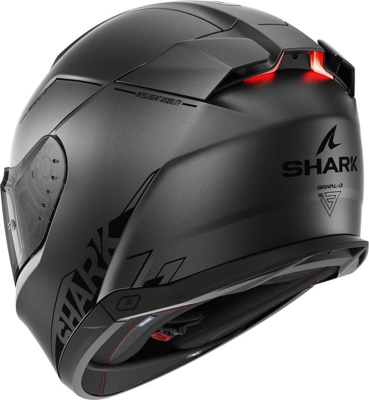 SHARK, Integraler Motorradhelm SKWAL i3 BLANK SP Grey/Black AKS, S, S