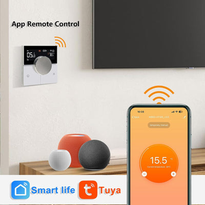KETOTEK Smart Thermostat Für Wasser Fussbodenheizung 3A, WiFi Raumthermostat Digital LCD Programmier