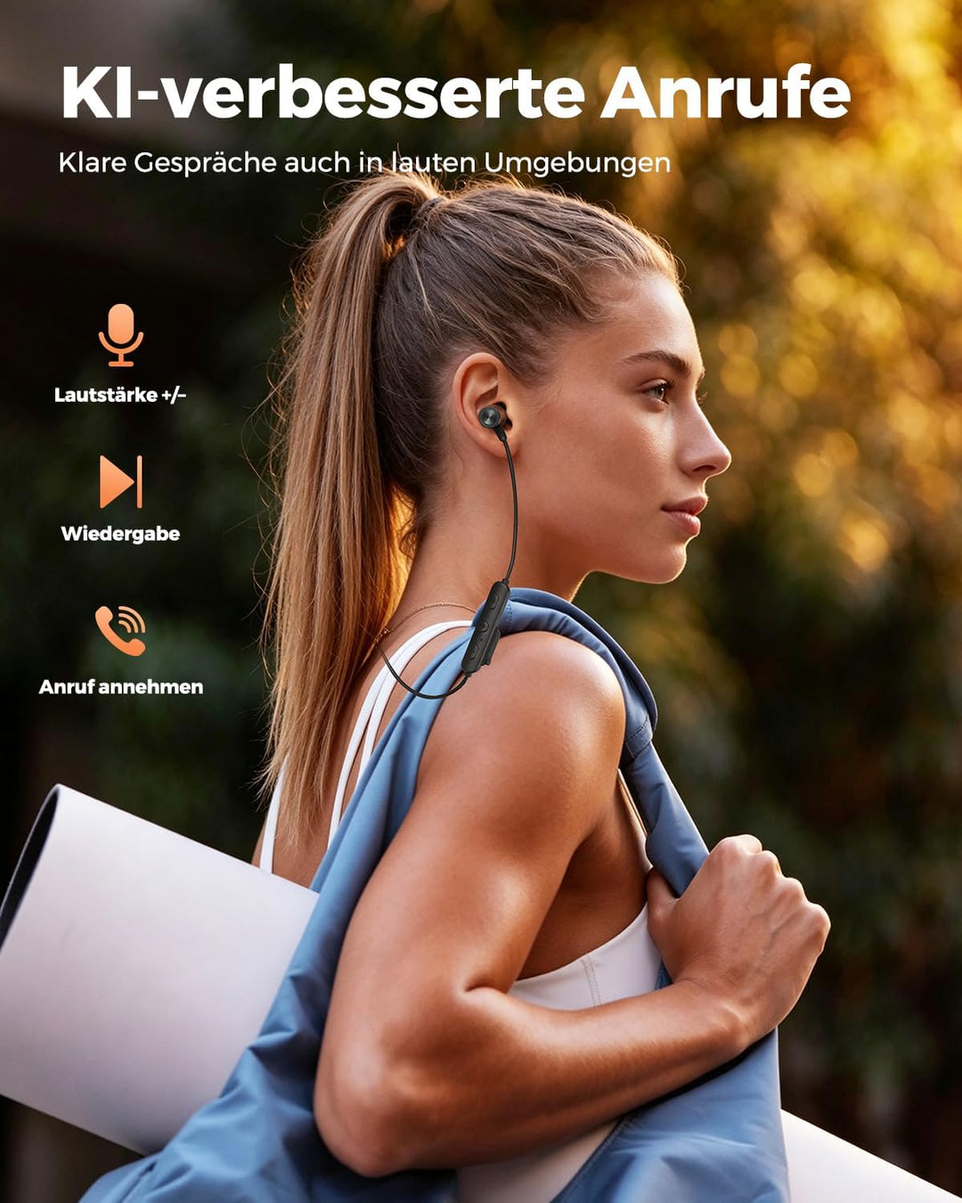 truefree HD-200 In-Ear Sport Kopfhörer, Bluetooth 6.0 Nackenbügel Kopfhörer | Kabellose Magnetische