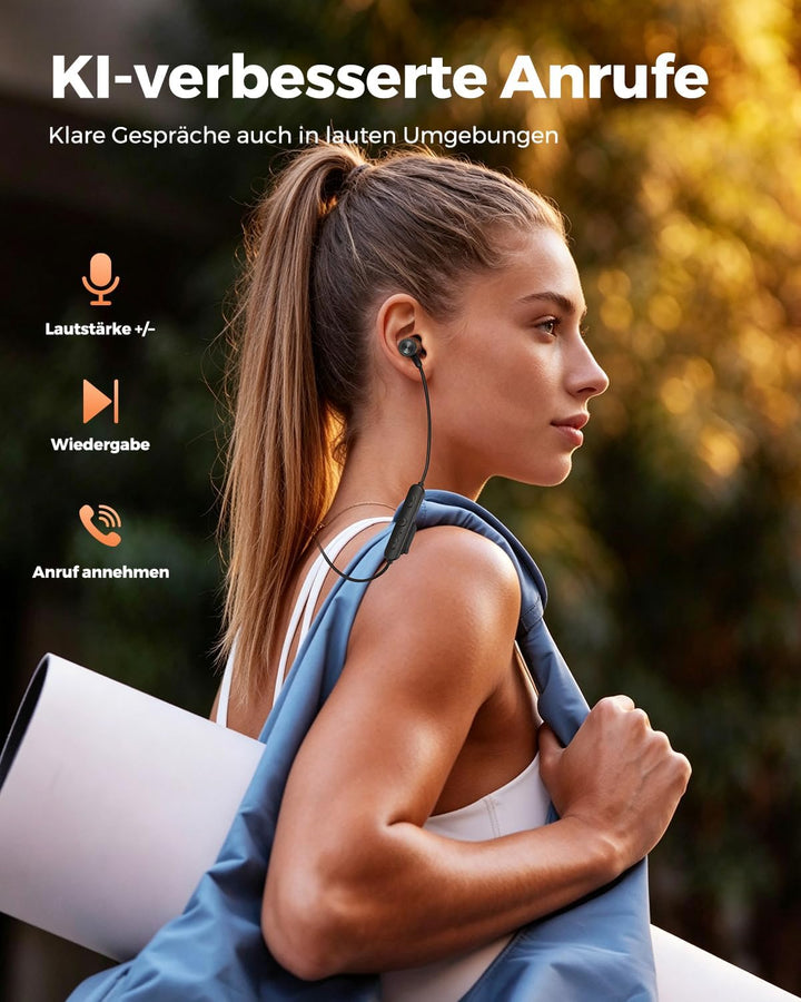 truefree HD-200 In-Ear Sport Kopfhörer, Bluetooth 6.0 Nackenbügel Kopfhörer | Kabellose Magnetische