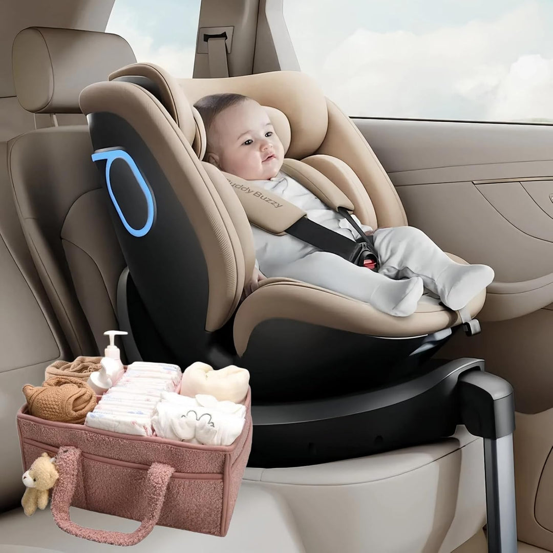 Wickeltasche Organizer, Wickeltisch Organizer, Tragbarer Wickelkorb mit Herausnehmbaren Fächern, Plü