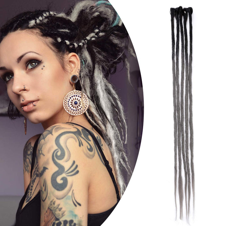 Dreadlocks Haarverlängerung, falsche Locs, geflochtenes Haar – Zubehör Dreadlocks, Synthetik, Afro,