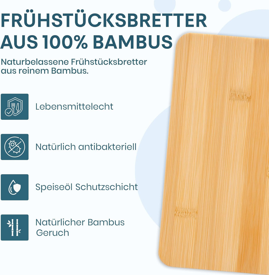breakboard Frühstücksbrettchen 12er-Set by Molunda - 22 x 14 x 0,8 cm Frühstücksbretter - antibakter