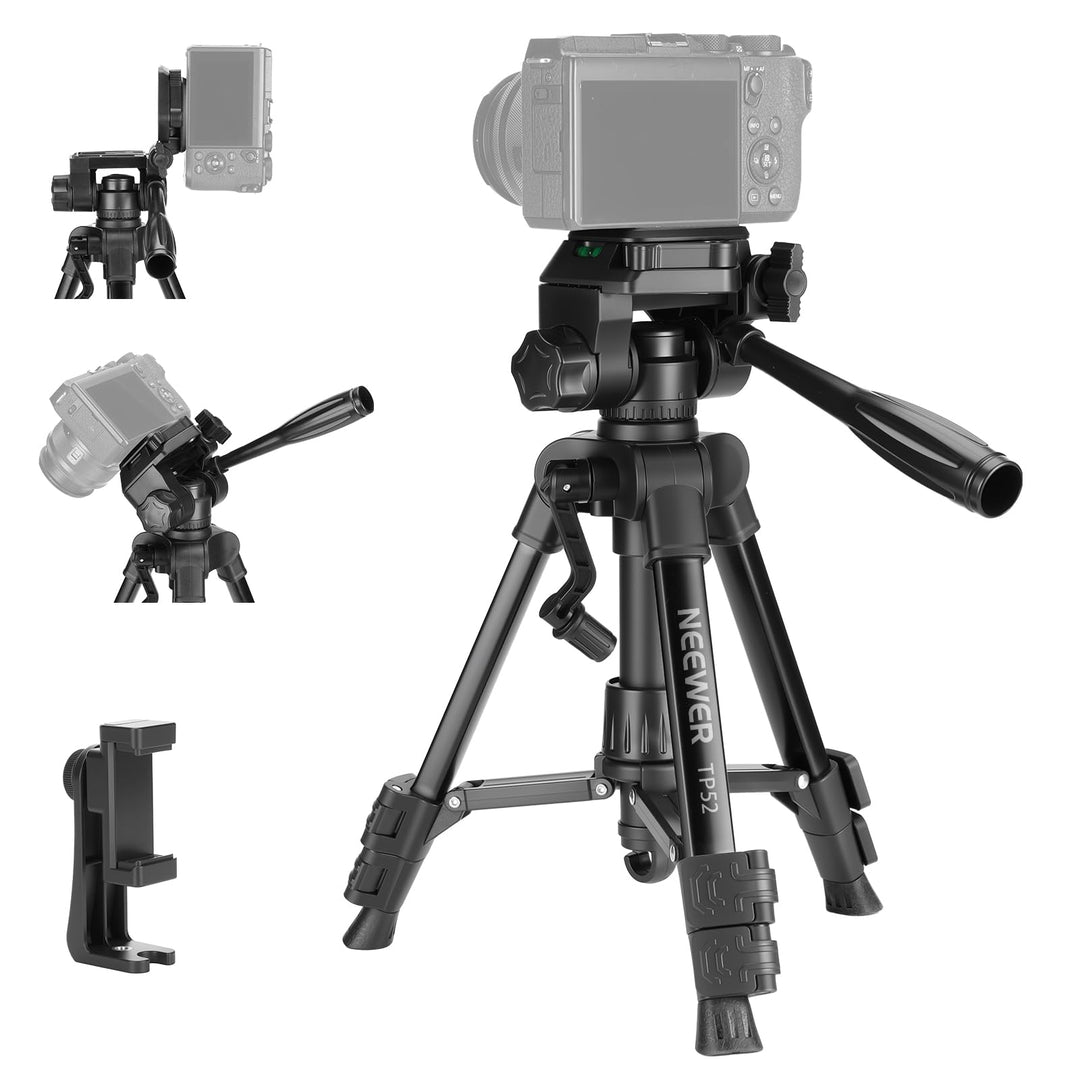 NEEWER Entry Level Version Mini Tischstativ kompatibel mit iPhone für Videoaufnahmen, Kleiner kompak
