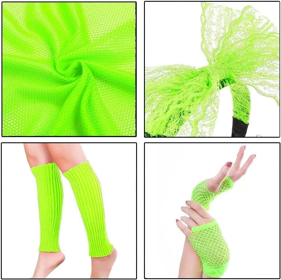 80 Jahre Kostüm Zubehör Set,80er Jahre Outfit Damen,80er Jahre Accessoires Damen,80er Kostüm Accesso