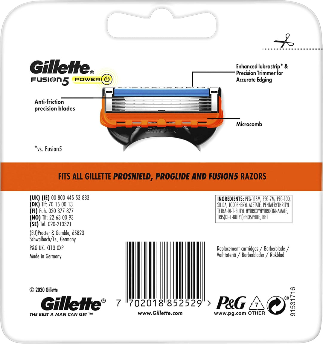 Auslaufmodell Gillette Fusion Power RasierKlingen, 8 Stück (2014-Edition) 8 stück (1er Pack), 8 stüc
