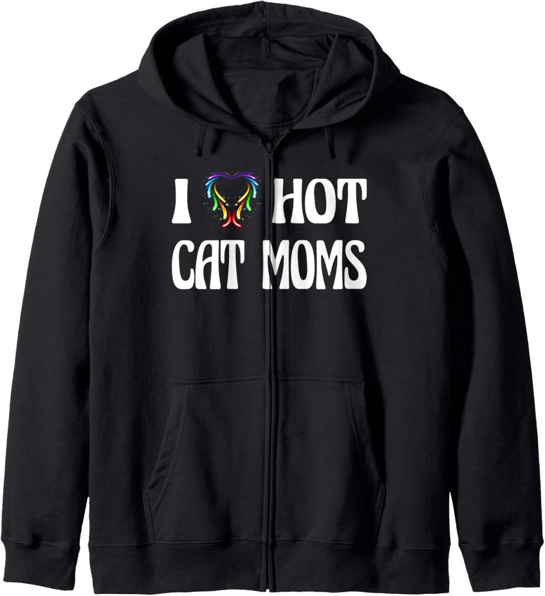 I Heart Hot I Love Hot Cat Moms Kapuzenjacke