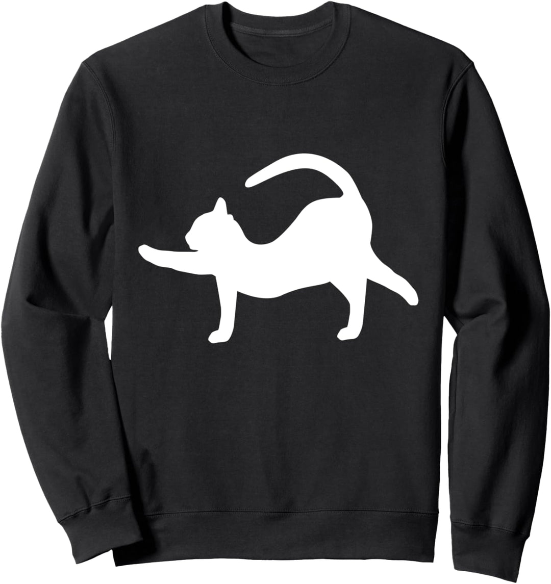 Lustige Yoga Pose Katzen Meditation Katzen Sweatshirt