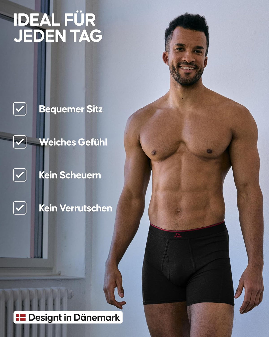 DANISH ENDURANCE 6er Pack Bambus Boxershorts Herren, Superweich & Elastischer Bund, Ohne Zettel, Atm