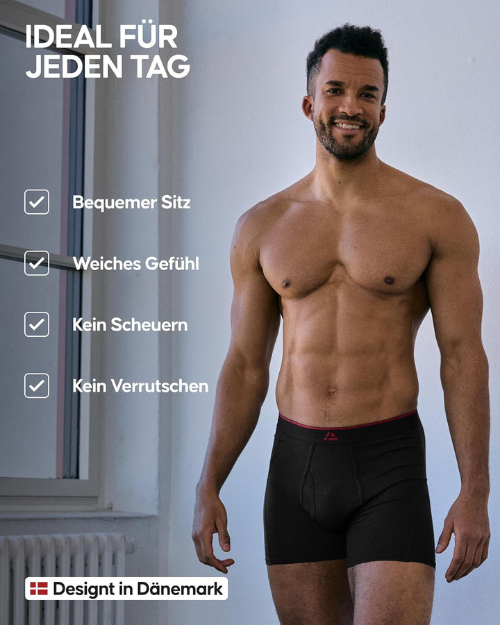 DANISH ENDURANCE Bambus Boxershorts Herren, Superweiche Unterhosen Männer, Bequem, Atmungsaktiv &amp; Et