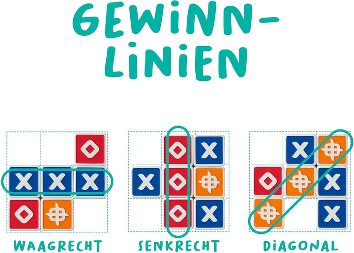 FlexiQ Trixo Strategiespiel | Gemeinschaftsspiele ab 7 Jahren | Reisespiele für 2-4 Personen |15 Min