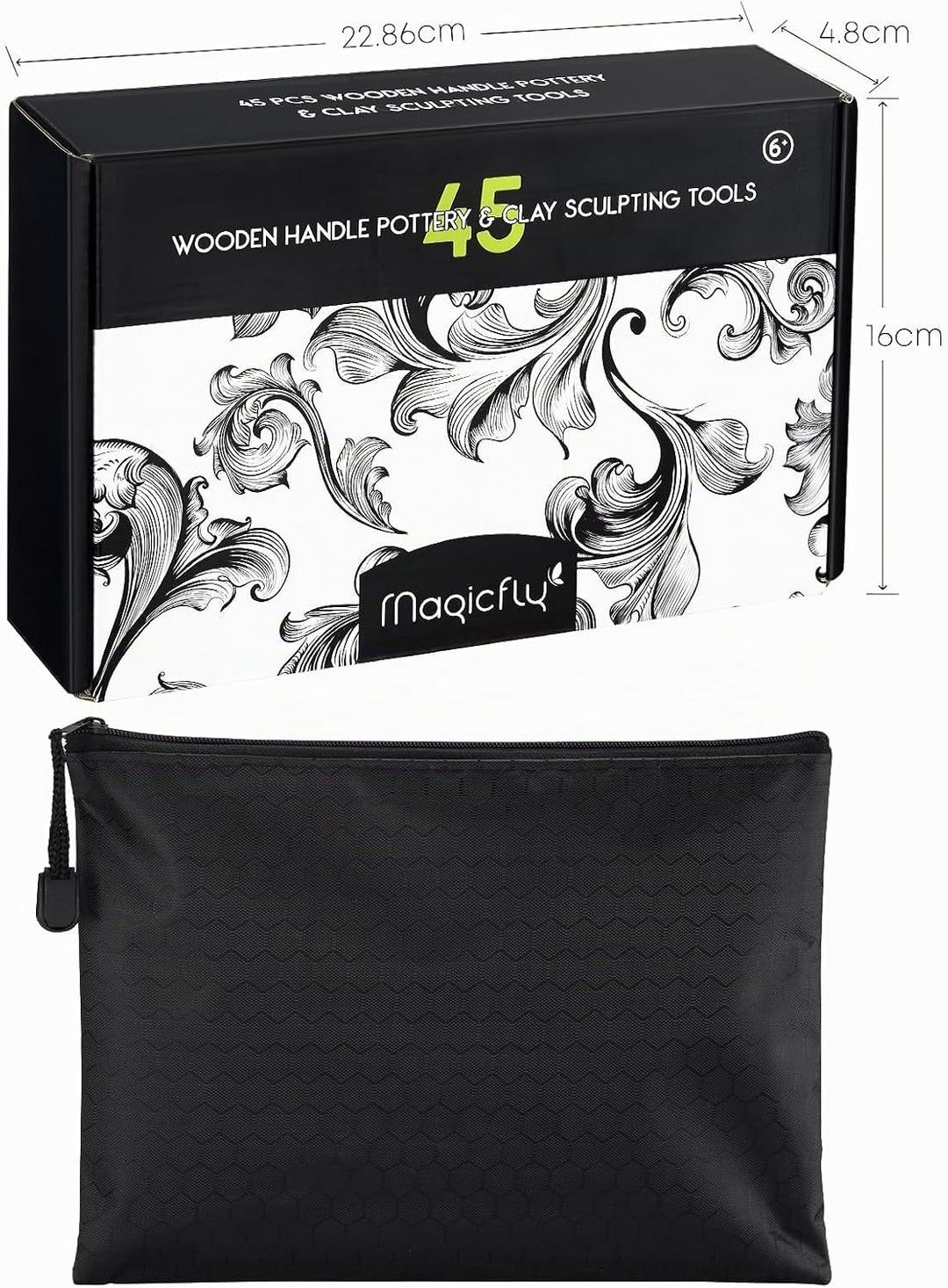 Magicfly Töpferwerkzeug, 45 Stück Modellierwerkzeug Clay Keramik Sculpting Ton Werkzeug mit eine Auf
