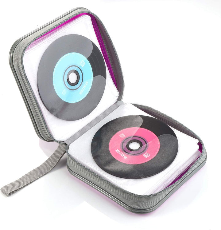 alavisxf xx CD Tasche, 48 DVD Tasche Hartplastik CD Taschen Aufbewahrung Schutzhülle DVD Lagerung CD