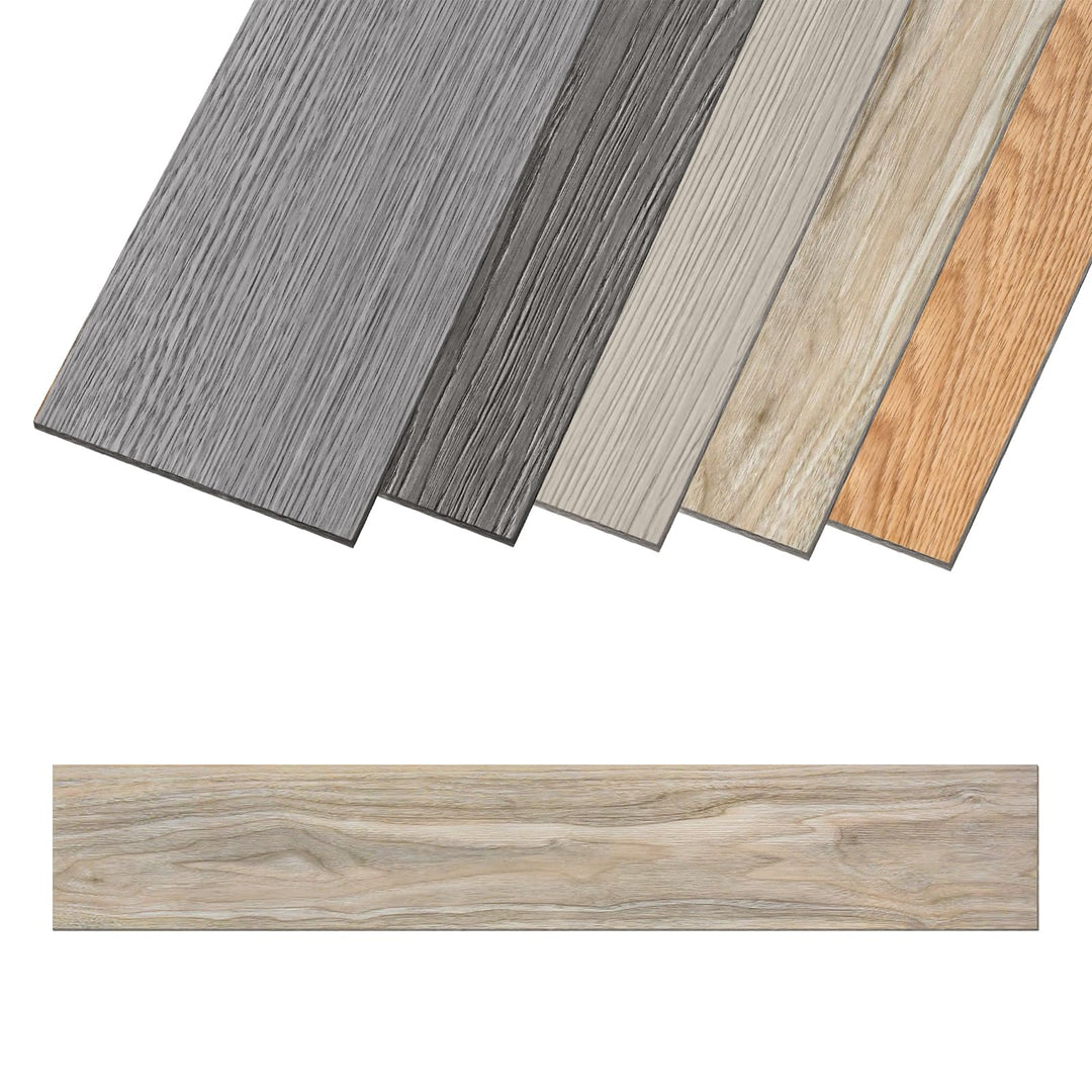 Aufun PVC Bodenbelag Vinylboden Selbstklebend 18 Stück 2.51m², Holzmaserung Bodenfliesen mit Holz-Op