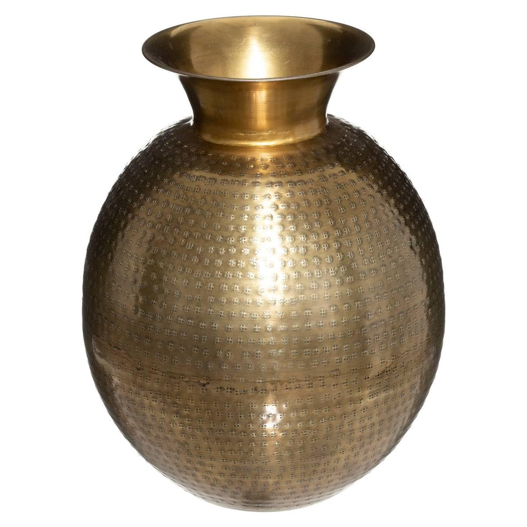 Vase Oasis - gehämmertes Metall - goldfarben H. 40 cm - Golden - Atmosphera créateur d'intérieur cm