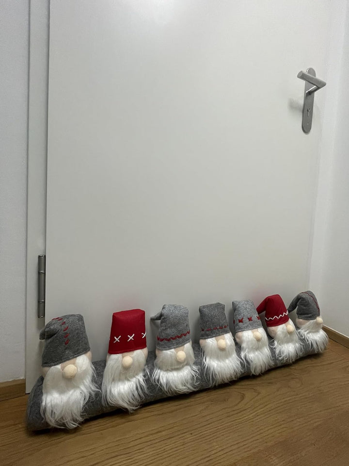 khevga Zugluftstopper aus Stoff für Innen Fenster Türen Motiv Zwerge