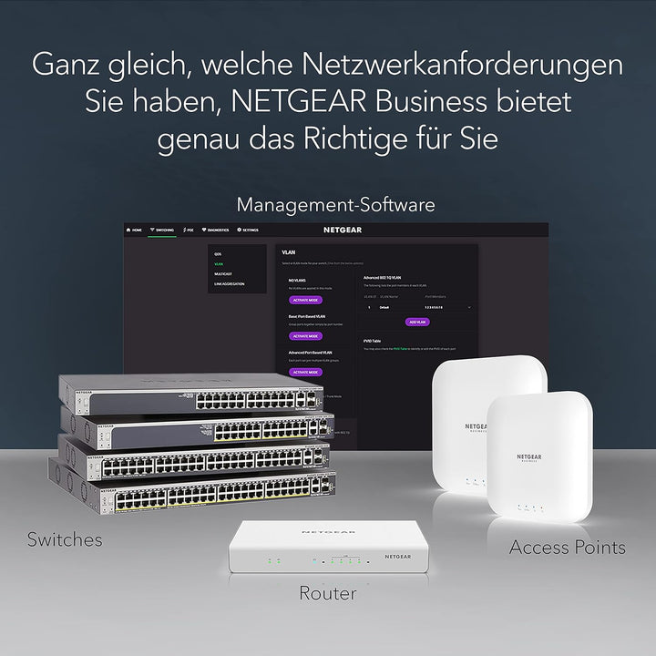 NETGEAR GS105GE LAN Switch 5 Port Netzwerk Switch (Plug-and-Play Gigabit Switch LAN Splitter, LAN Ve