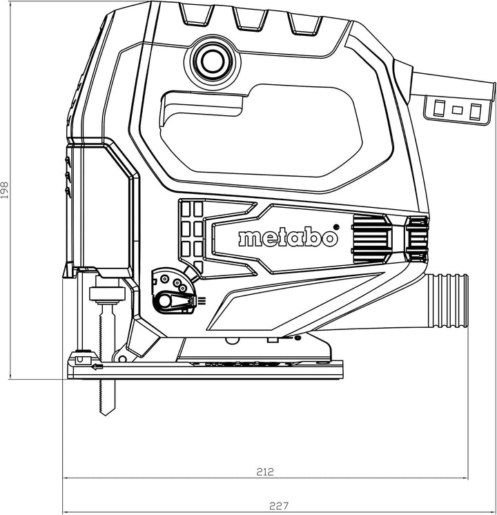 Metabo Stichsäge STEB 65 Quick (601030000) Karton, Nennaufnahmeleistung: 450 W, Abgabeleistung: 230