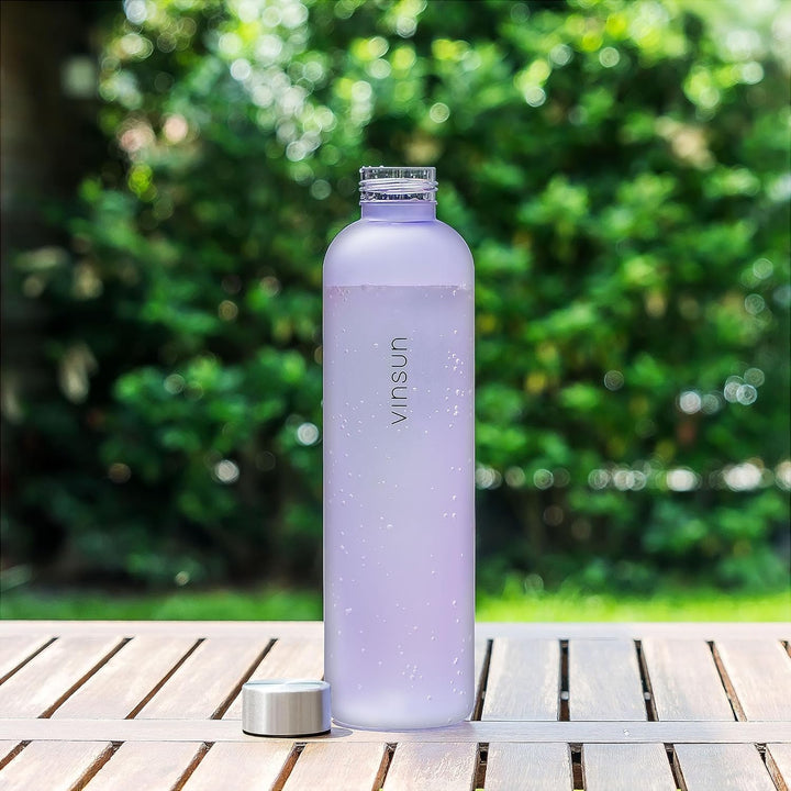 VINSUN Trinkflasche 650ml, 1000ml, 1500ml - auslaufsicher, Kohlensäure geeignet, BPA frei, Tritan -